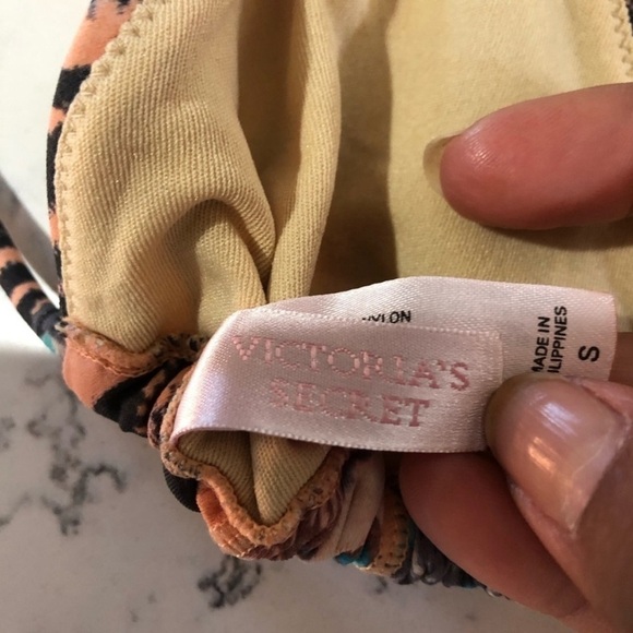 Victoria’s Secret swimsuit top strap tie multi color boho size:S - Picture 7 of 12